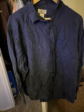 Chiamare Men's Navy Lightweight Button-Front Shirt Jacket